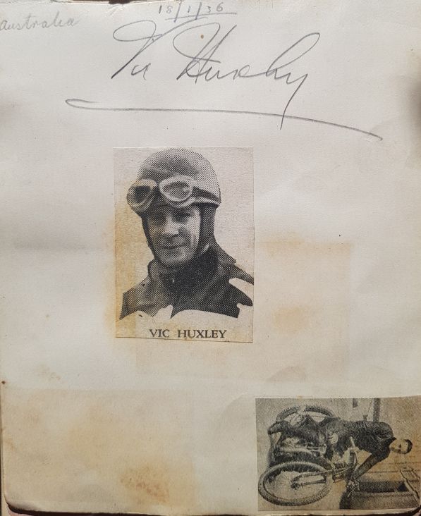 Vic Huxley Autograph