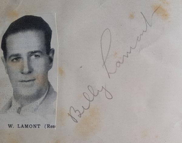 Billy Lamont Autograph