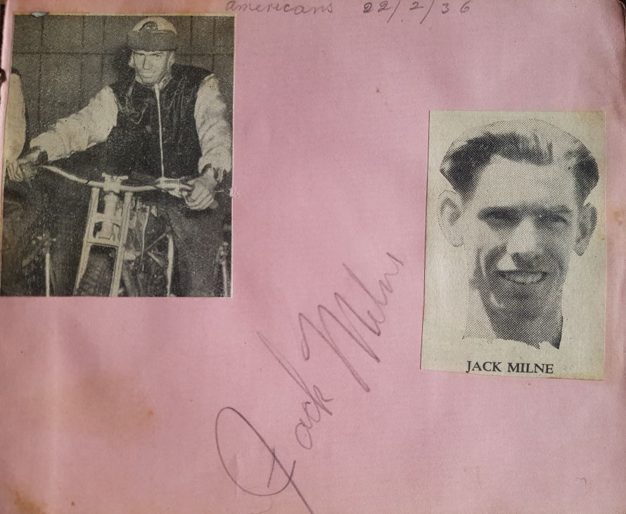 Jack Milne Autograph
