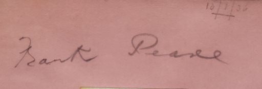 Frank Pearce Autograph